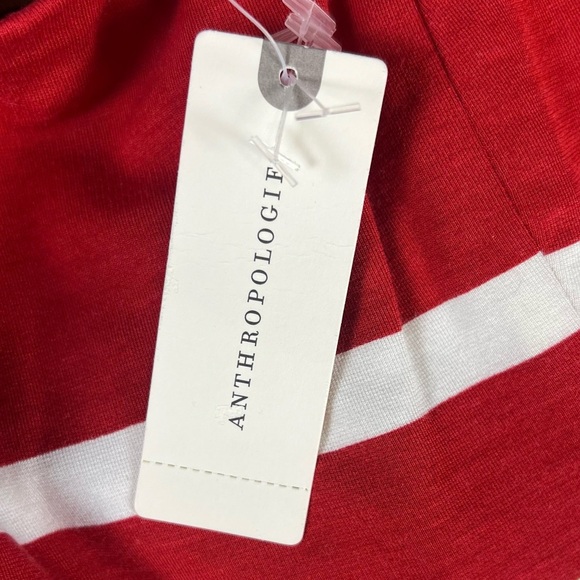 Anthropologie Dress Womens 4 Maeve Red Mita Strapeless Fit Flare Nautical Classy - Picture 7 of 13
